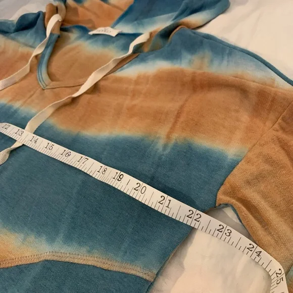 🦋🦋Hopely Loose-Fitting Tye Dye Hooded Sweatshirt SZ Large Boutique New🦋🦋 - Picture 3 of 6